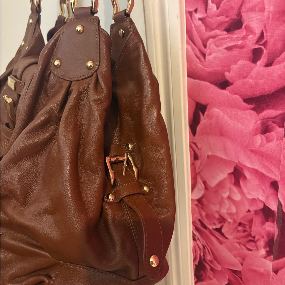 Halston Heritage Brown Leather Women's Bag - Picture 4 of 6